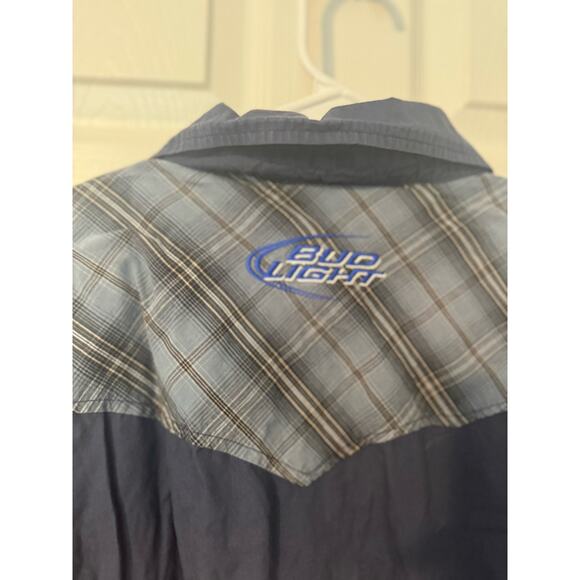 Bud Light Casual Embroidered Short Sleeve Button Down Shirt Sz: XL - Picture 2 of 4